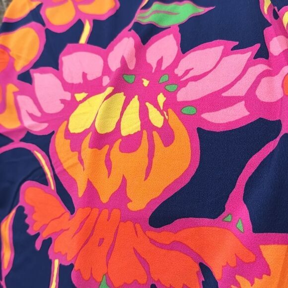 Trina Turk Juju Bright Multicolor Floral Halter A-line Mini Shift Dress Size S - Picture 2 of 12